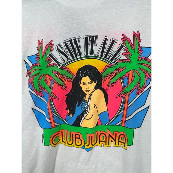 Screen Stars Vintage Single Stitch Club Juana Sexy Woman Strip Club Shirt Large - Picture 3 of 5